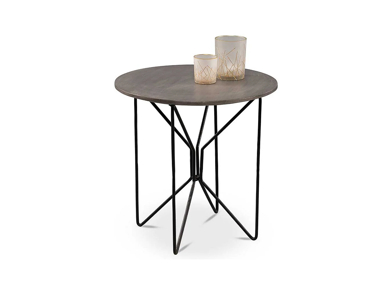 Beistelltisch Wohnzimmertisch in runder Form und modernem Design