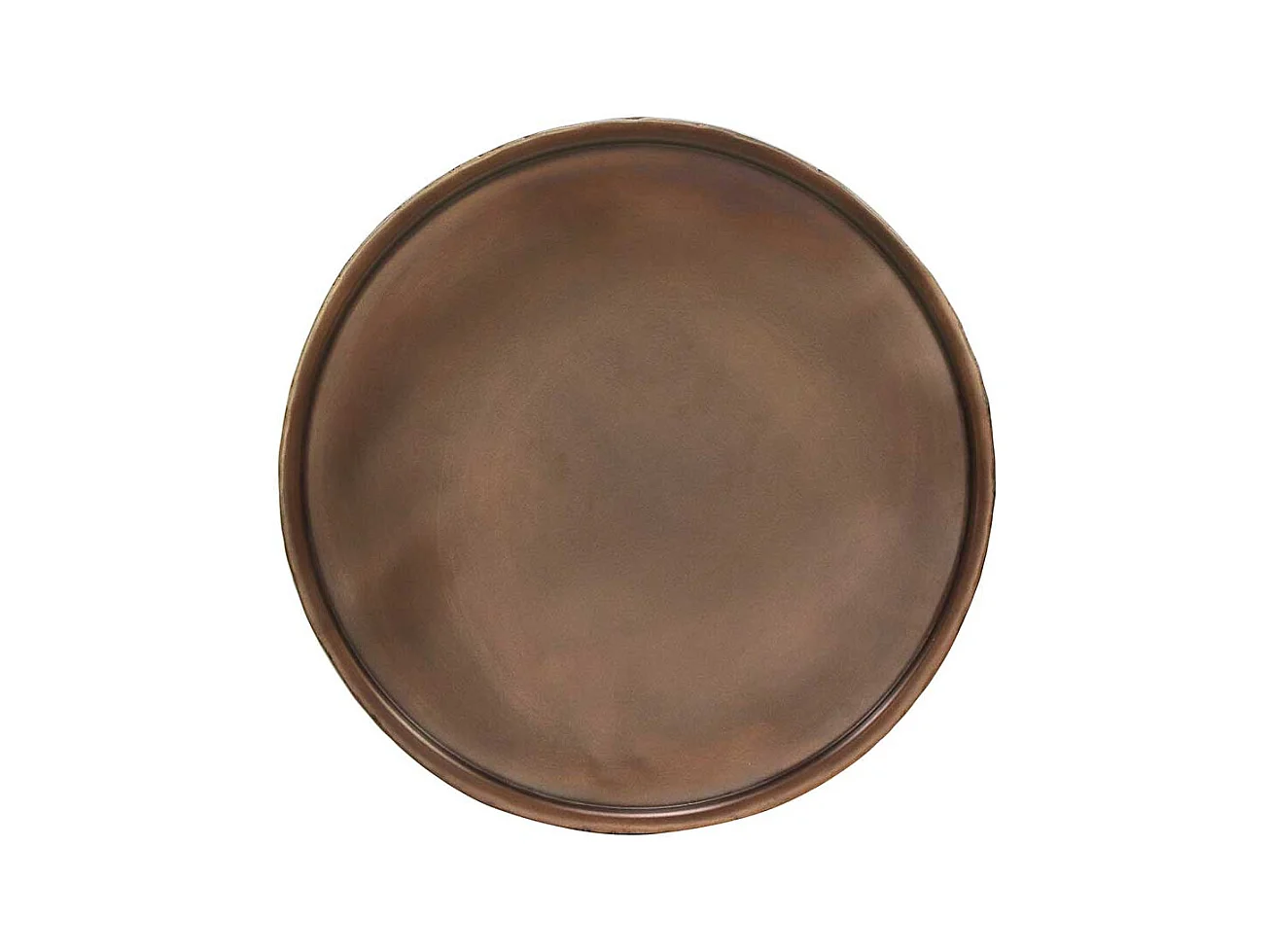 Beistelltisch Beistelltischchen in Kupferfarben mit Metall Oberfläche