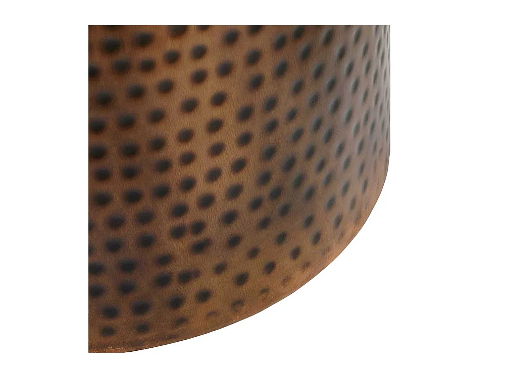 Beistelltisch Beistelltischchen in Kupferfarben mit Metall Oberfläche