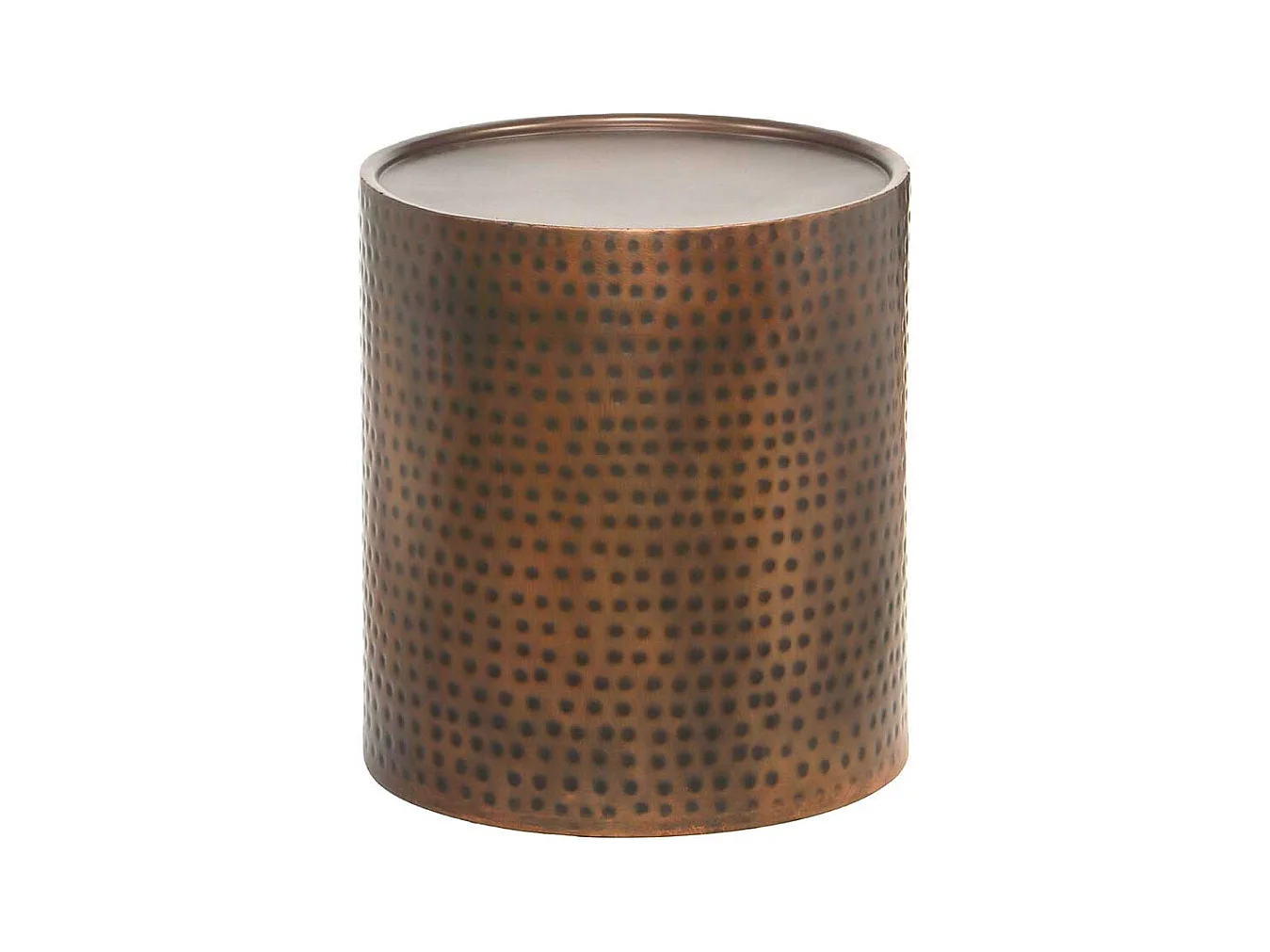 Beistelltisch Beistelltischchen in Kupferfarben mit Metall Oberfläche