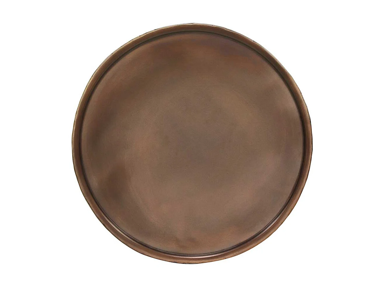 Beistelltisch Beistelltischchen in Kupferfarben mit Metall Oberfläche