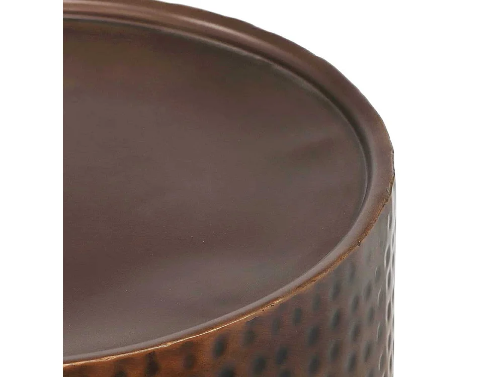 Beistelltisch Beistelltischchen in Kupferfarben mit Metall Oberfläche