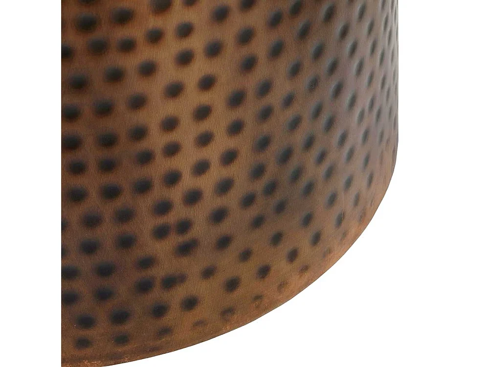 Beistelltisch Beistelltischchen in Kupferfarben mit Metall Oberfläche