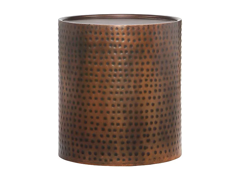 Beistelltisch Beistelltischchen in Kupferfarben mit Metall Oberfläche