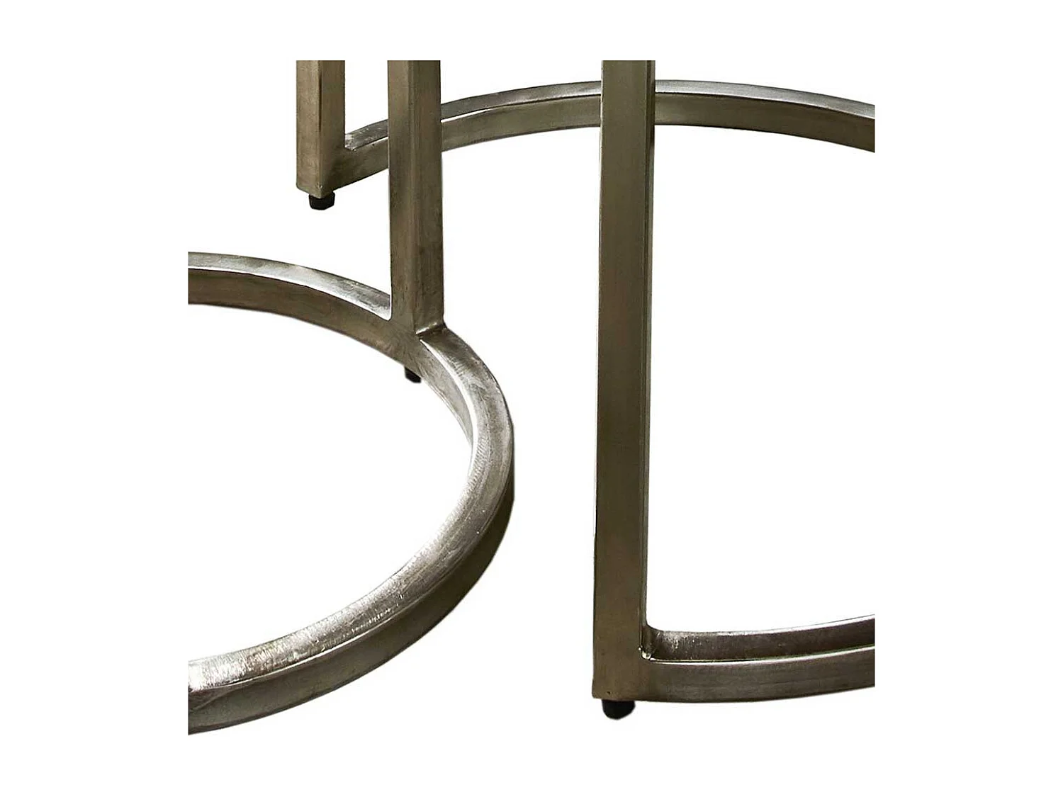 Industrial Beistelltische aus Recyclingholz Eisen (zweiteilig)