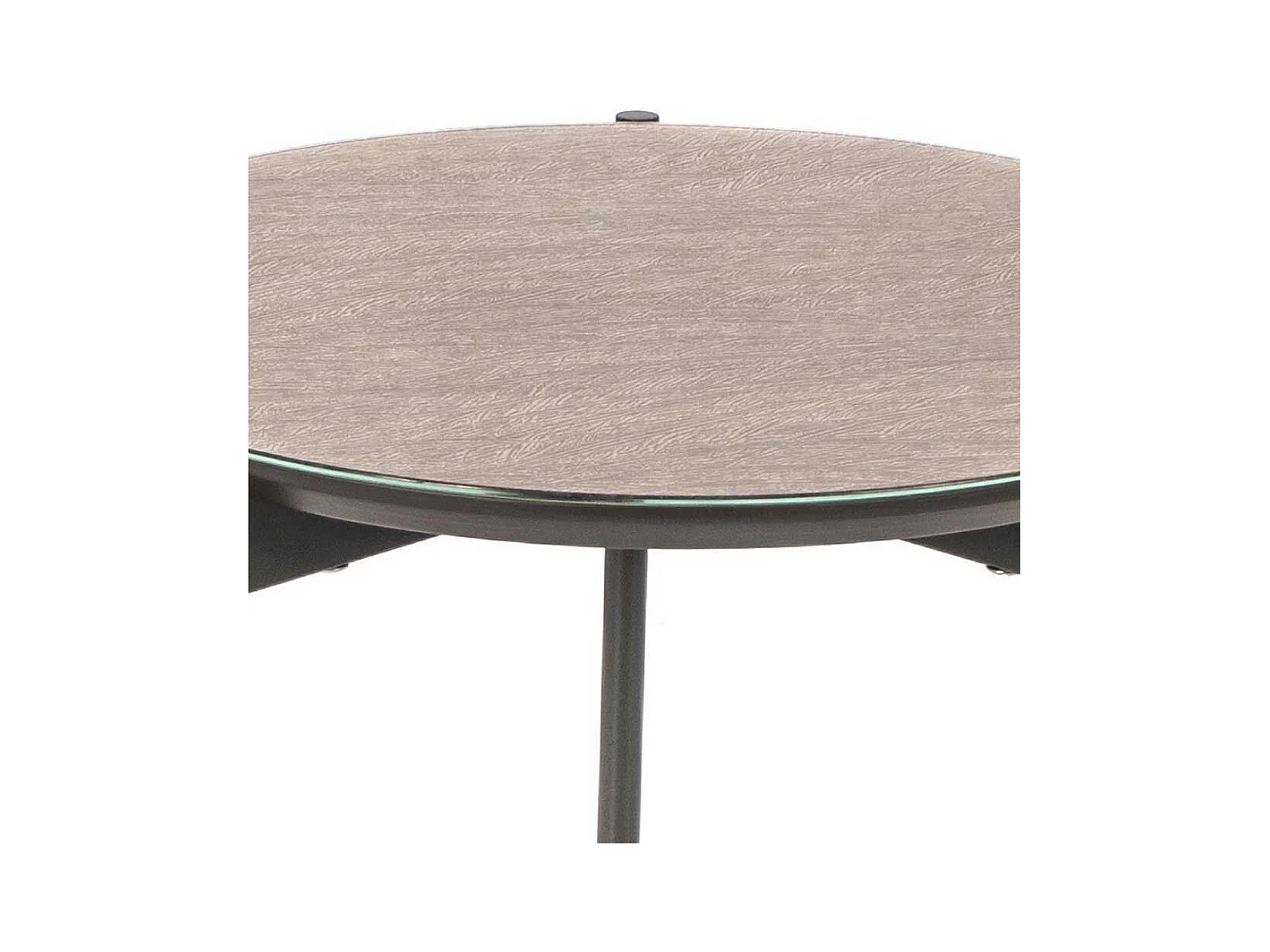 Runder Beistelltisch in Taupe und Dunkelgrau 45 cm breit