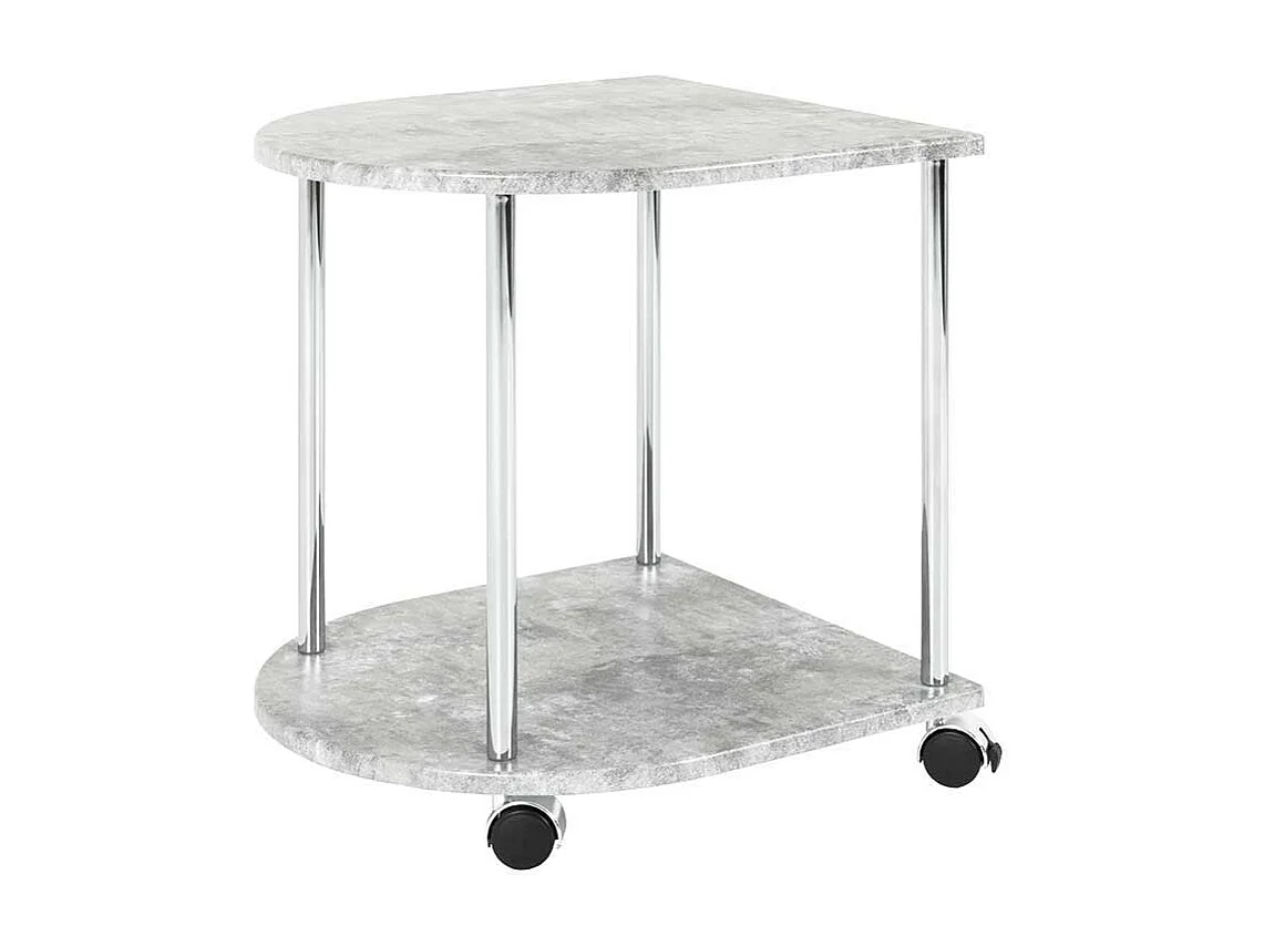 Beistelltisch mit Rollen halbrund