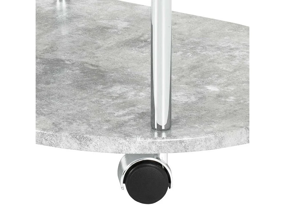 Beistelltisch mit Rollen halbrund