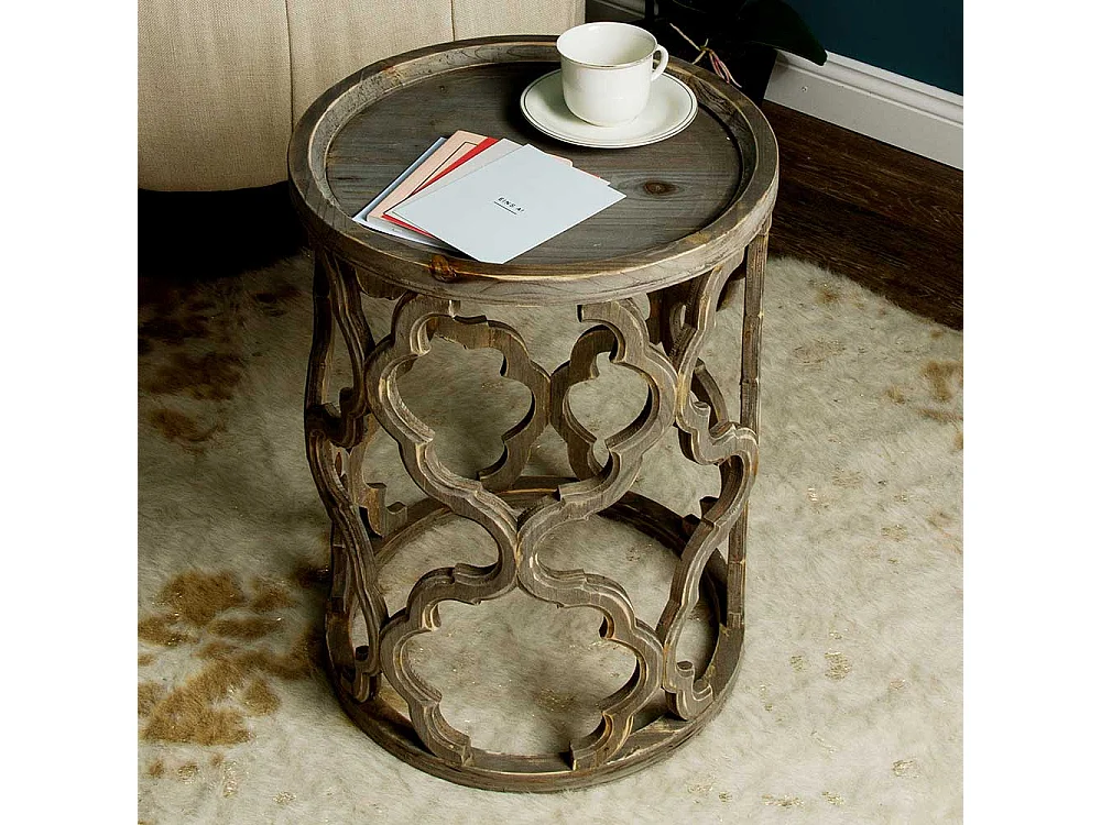 Beistelltisch Sofa Vintage aus Tanne Massivholz 54 cm hoch