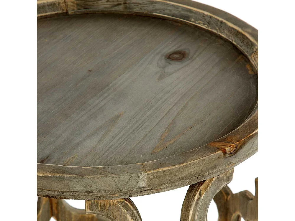 Beistelltisch Sofa Vintage aus Tanne Massivholz 54 cm hoch