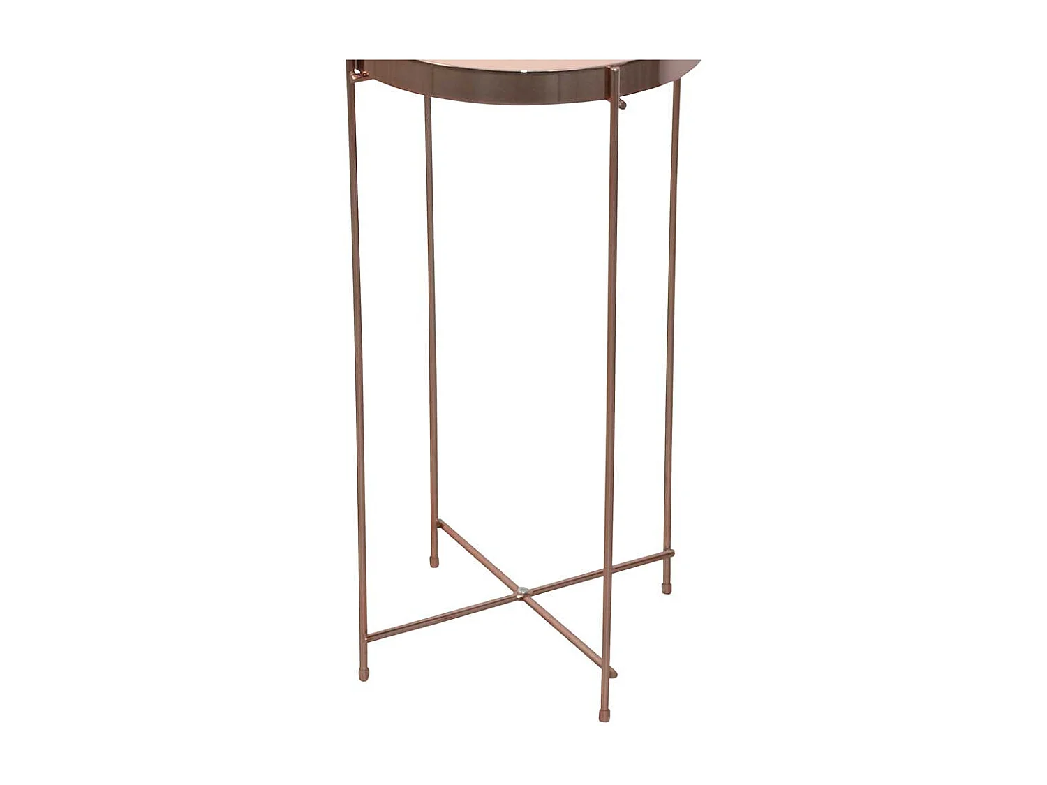 Beistelltisch Sofa in Rosegold Spiegelglasplatte