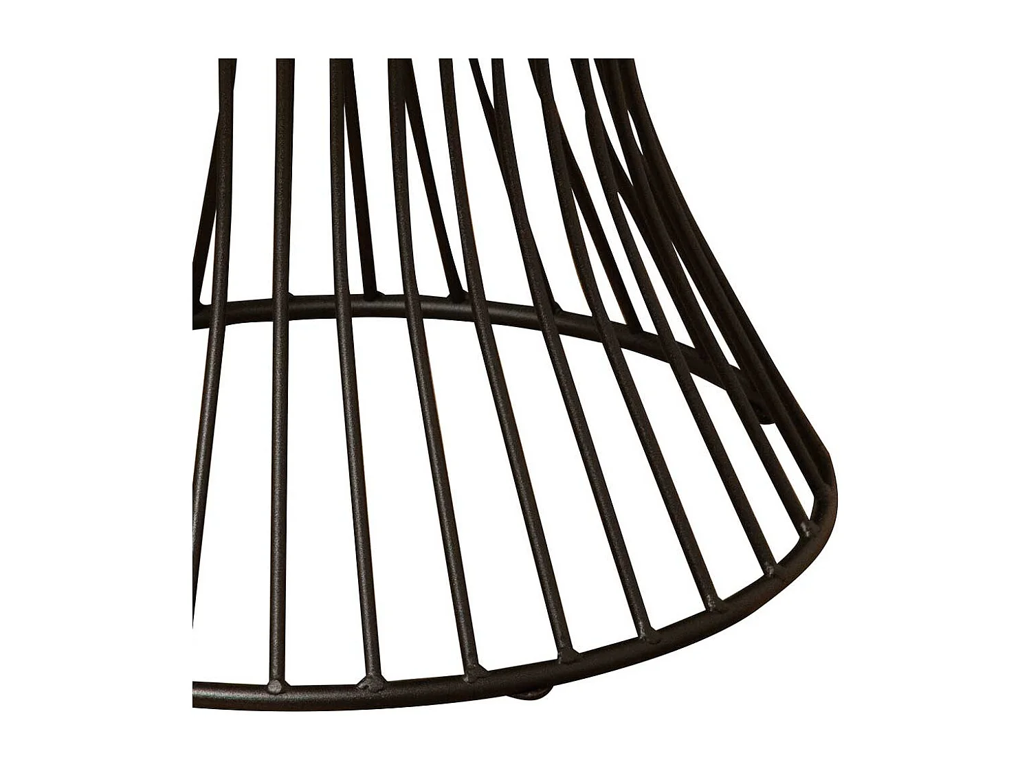 Beistelltisch Massivholz und Metall Drahtgestell Diabolo Form