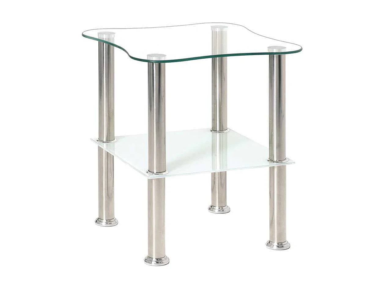 Beistelltisch mit Edelstahlgestell