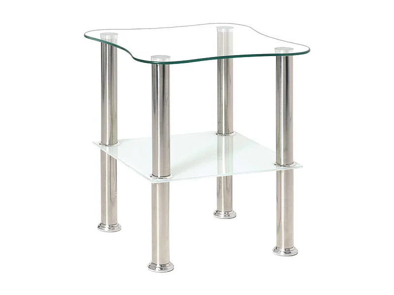 Beistelltisch mit Edelstahlgestell