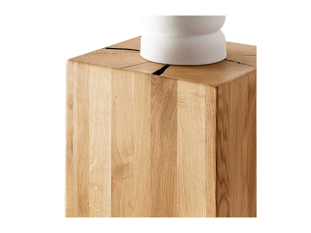 Beistelltischchen Wildeiche geölt in modernem Design 30 cm breit