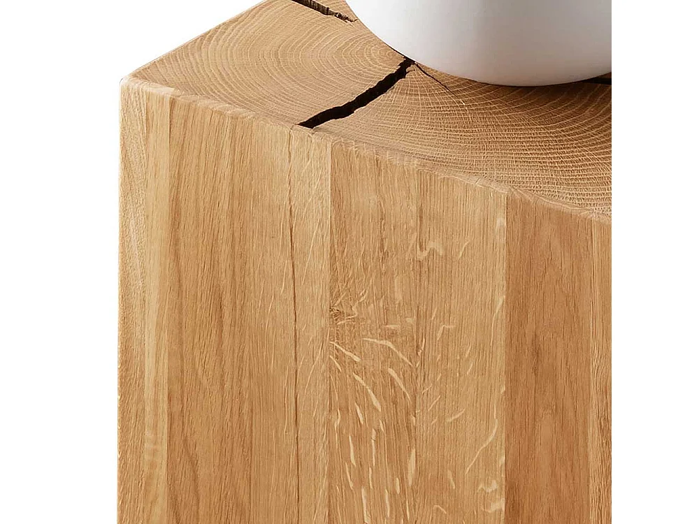 Beistelltischchen Wildeiche geölt in modernem Design 30 cm breit