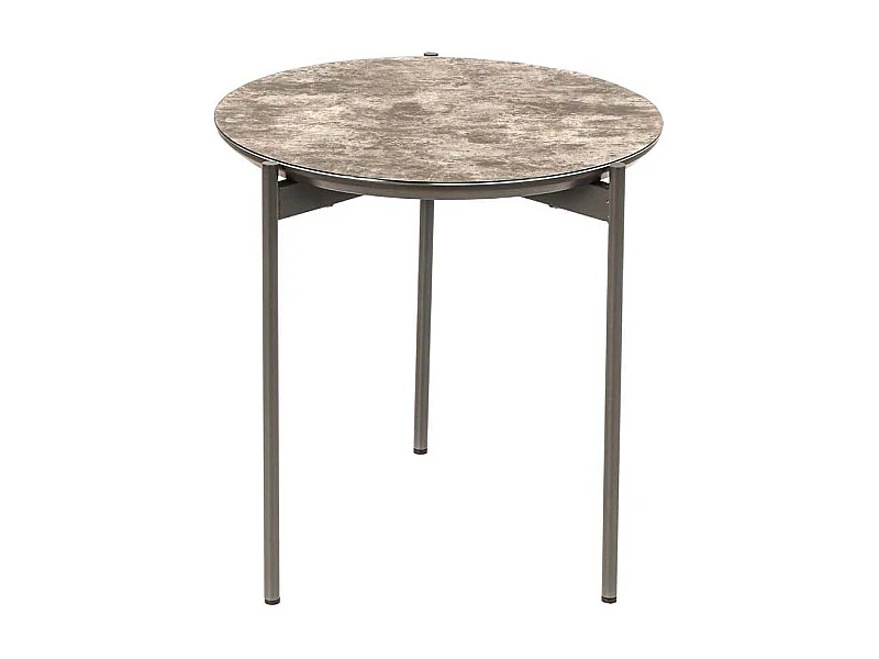 Sofa Beistelltisch in Braun und Dunkelgrau Glas beschichtet