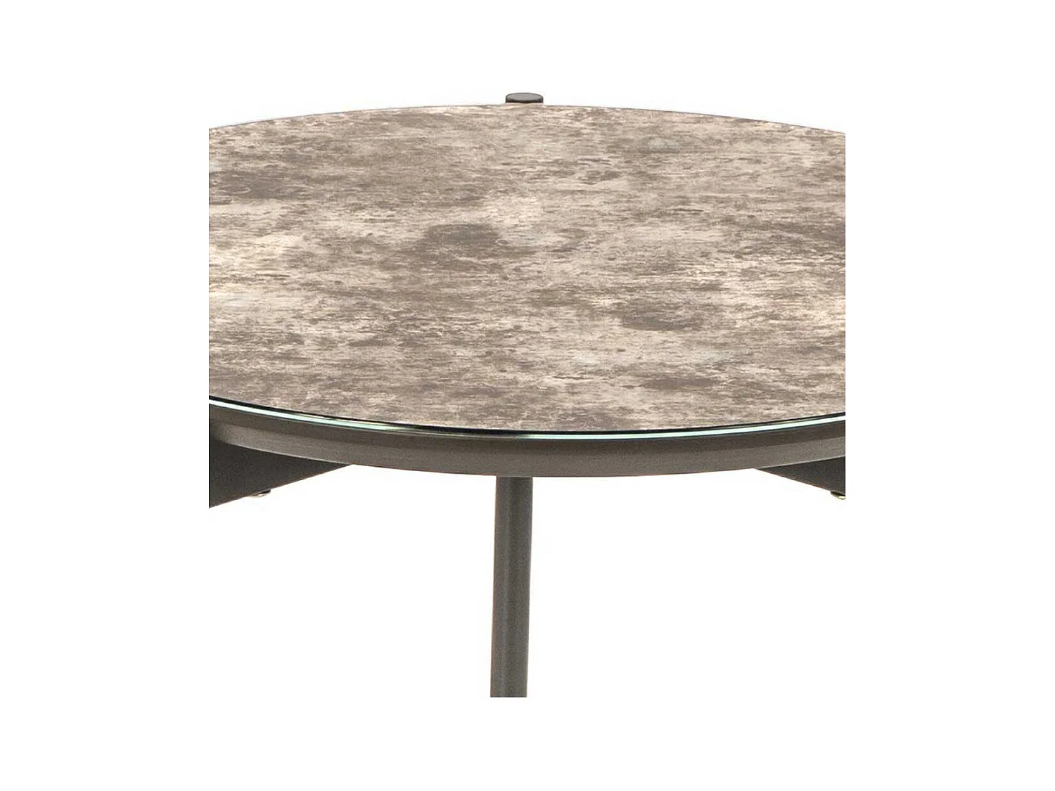 Sofa Beistelltisch in Braun und Dunkelgrau Glas beschichtet