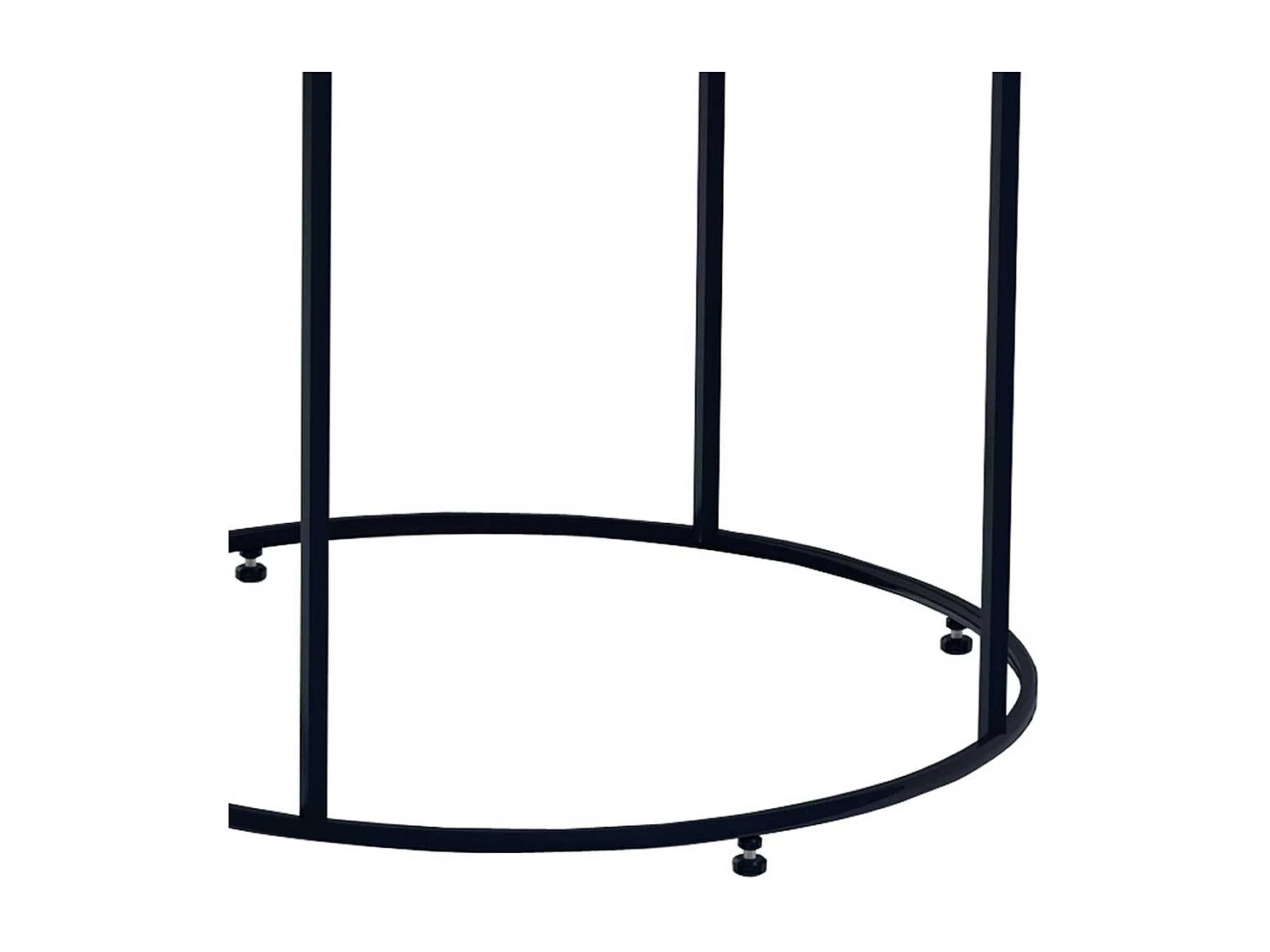 Beistelltisch Sofa mit runder Tischplatte Furnier und Kuhfell