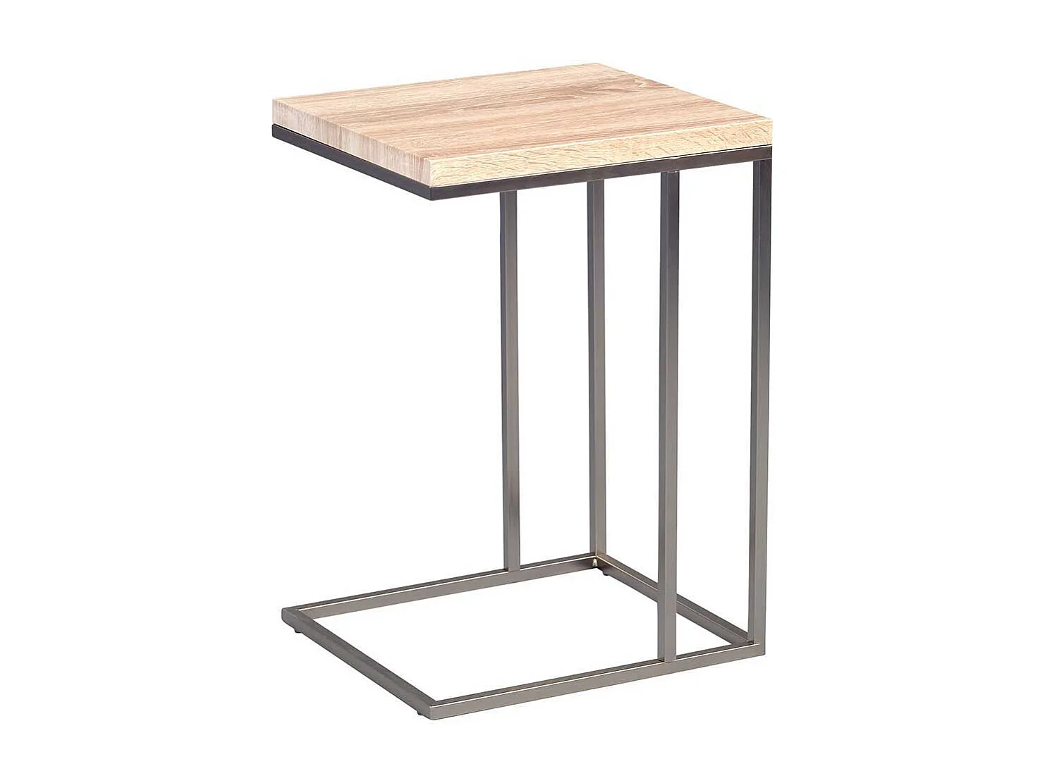 Sofa Beistelltisch in Eiche Sonoma Metall