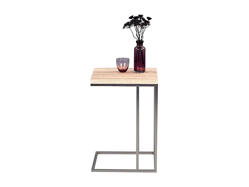 Sofa Beistelltisch in Eiche Sonoma Metall