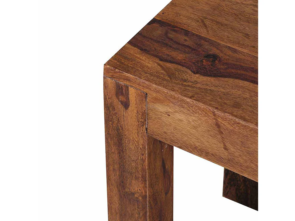 Massivholz Beistelltisch aus Sheesham lackiert 35 cm breit