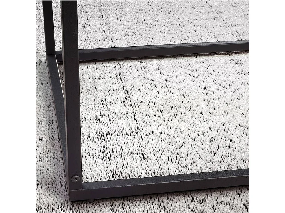 Beistelltisch Couchtisch in quadratischer Form mit Glasplatte