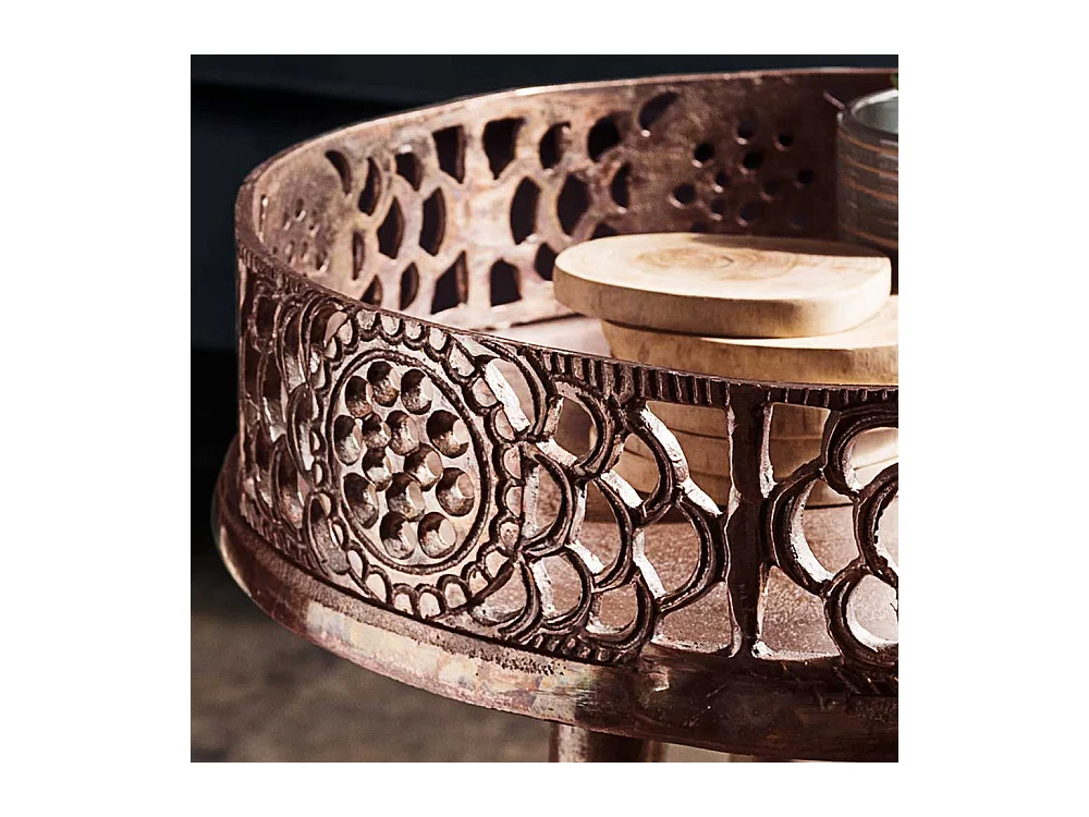 Beistelltisch in Kupferfarben Vintage Look