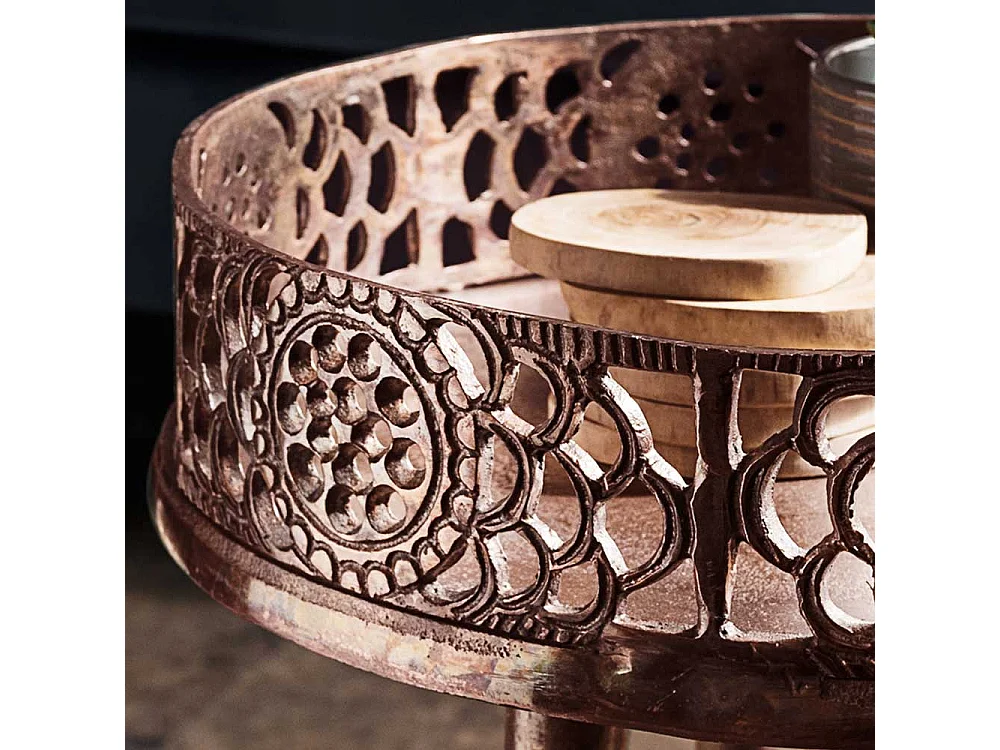 Beistelltisch in Kupferfarben Vintage Look