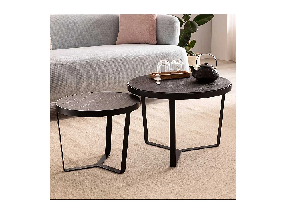 Beistelltisch Sofa Set Wohnzimmertische in modernem Design 40 cm hoch (zweiteilig)