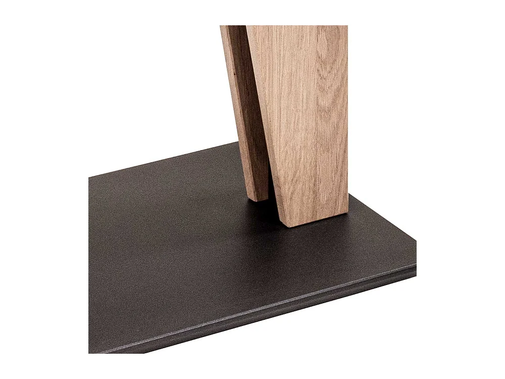 55x47 cm Beistelltisch in Wildeichefarben Keramik Oberfläche Platte