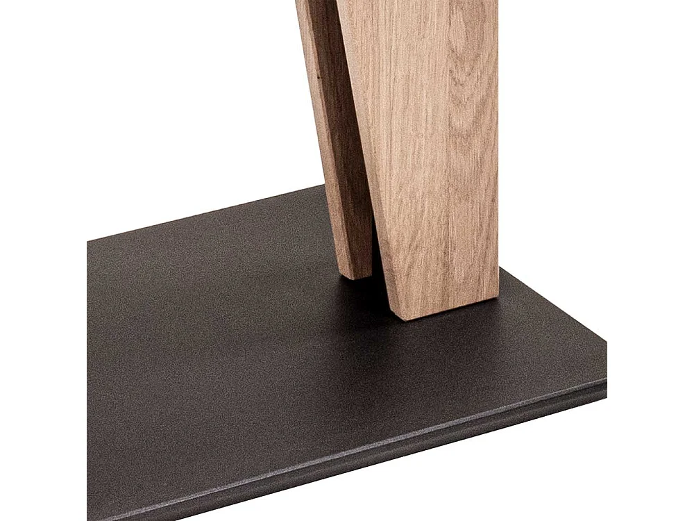 55x47 cm Beistelltisch in Wildeichefarben Keramik Oberfläche Platte