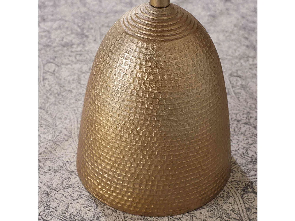 Goldener Beistelltisch aus Aluminium Hammerschlag Optik