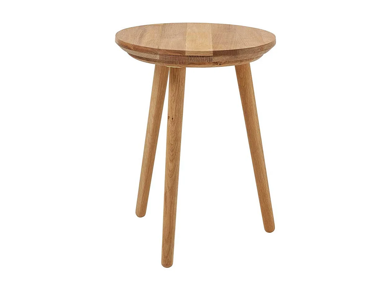 Holz Beistelltisch aus Eiche Massivholz geölt Dreifußgestell