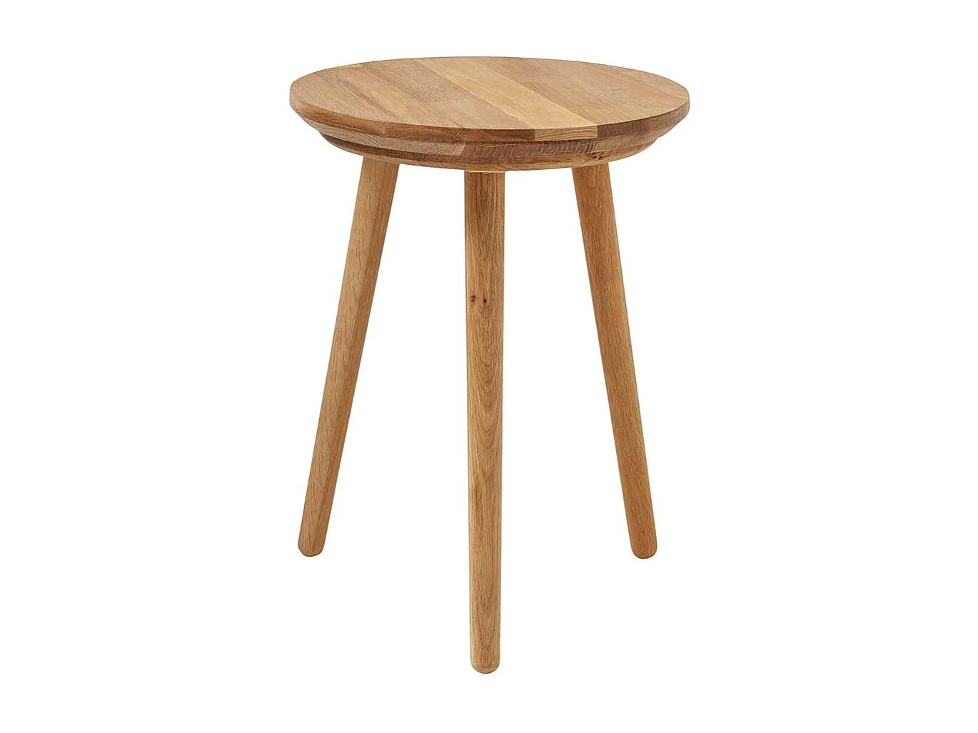 Holz Beistelltisch aus Eiche Massivholz geölt Dreifußgestell