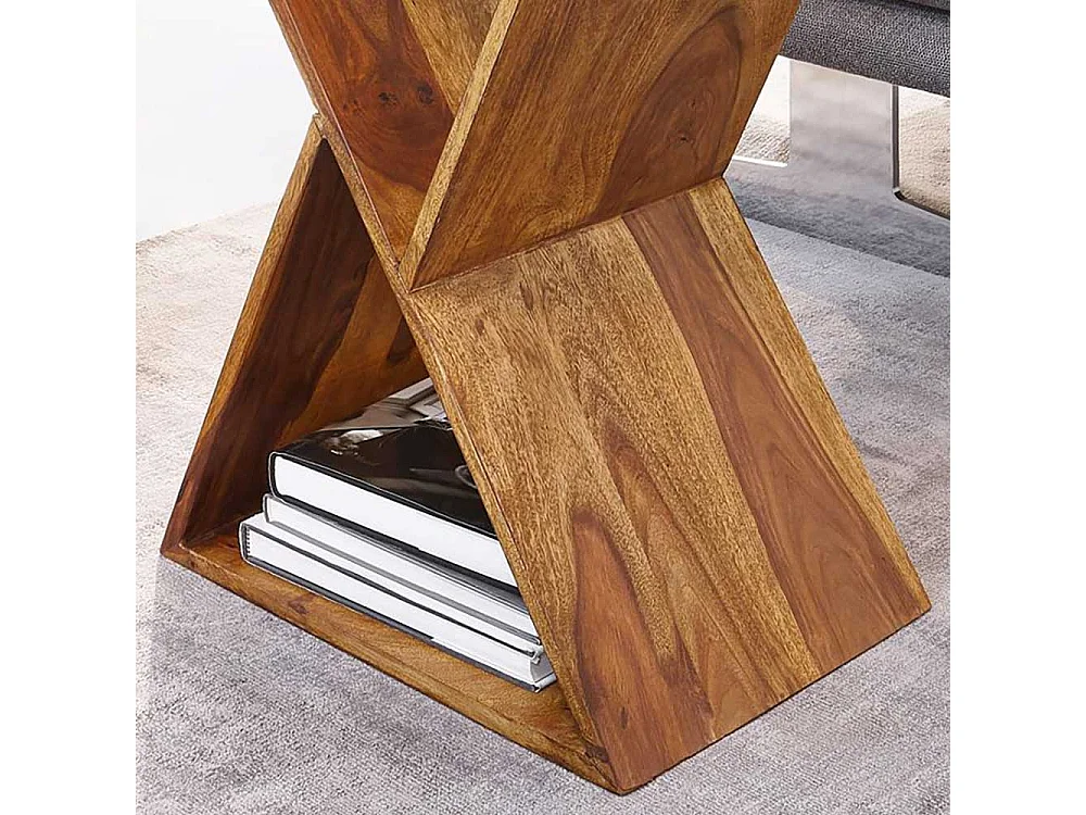 Beistelltisch aus Sheesham Massivholz handgearbeitet