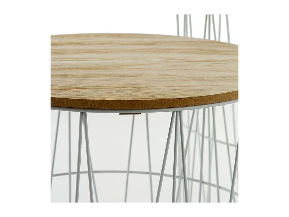 Beistelltische Skandi mit abnehmbarer Tischplatte Drahtgestell (zweiteilig)