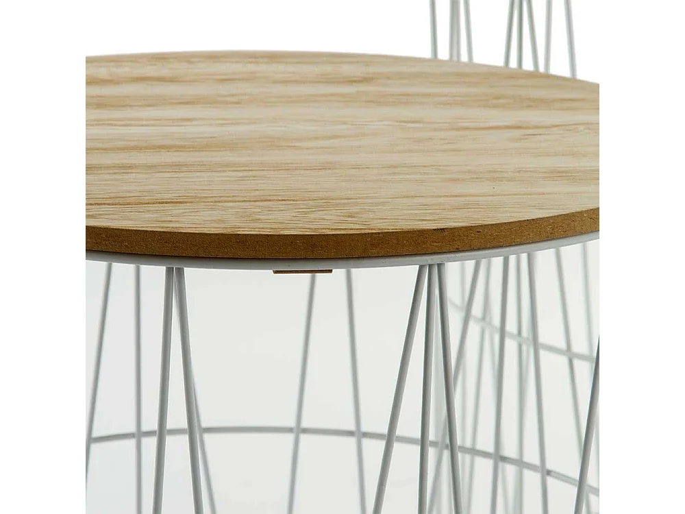 Beistelltische Skandi mit abnehmbarer Tischplatte Drahtgestell (zweiteilig)