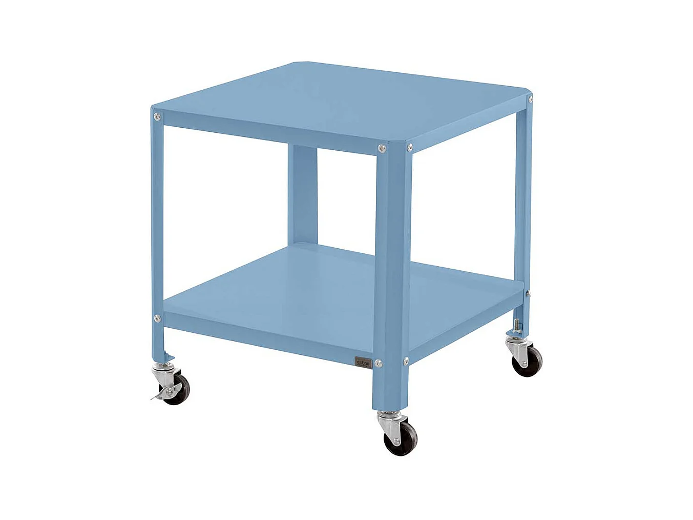 Beistelltisch Sofa mit Rollen aus pulverbeschichtetem Metall Petrol