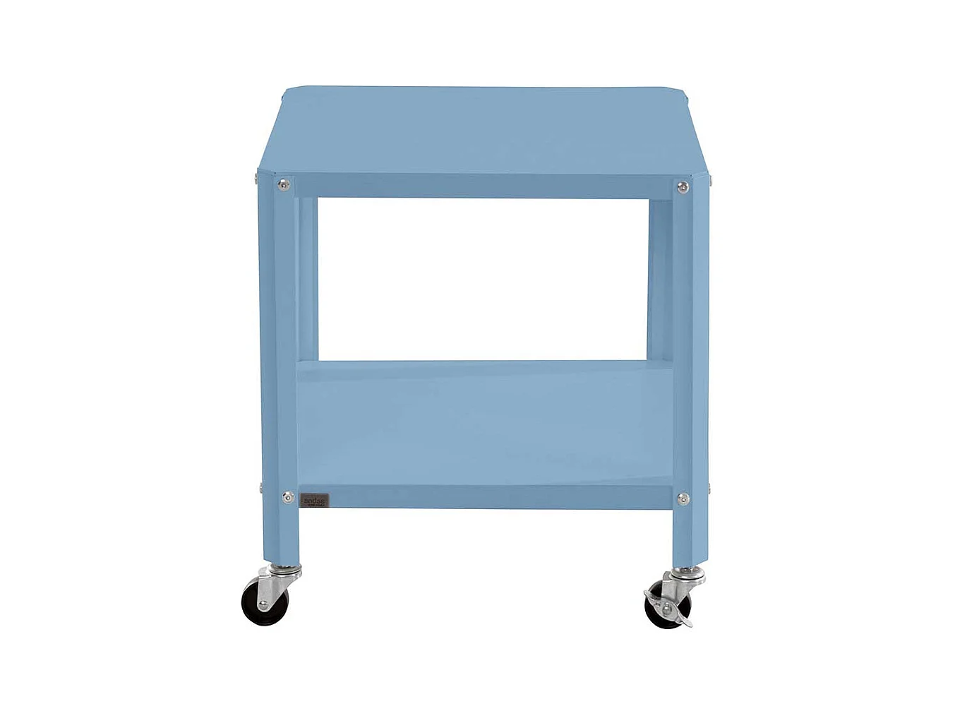 Beistelltisch Sofa mit Rollen aus pulverbeschichtetem Metall Petrol