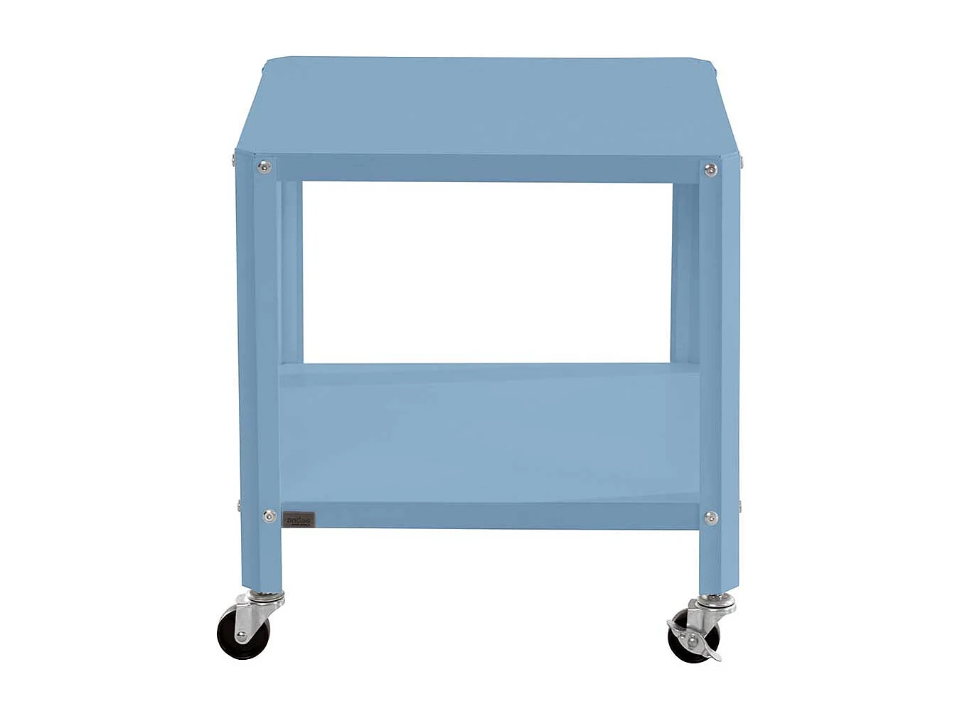 Beistelltisch Sofa mit Rollen aus pulverbeschichtetem Metall Petrol