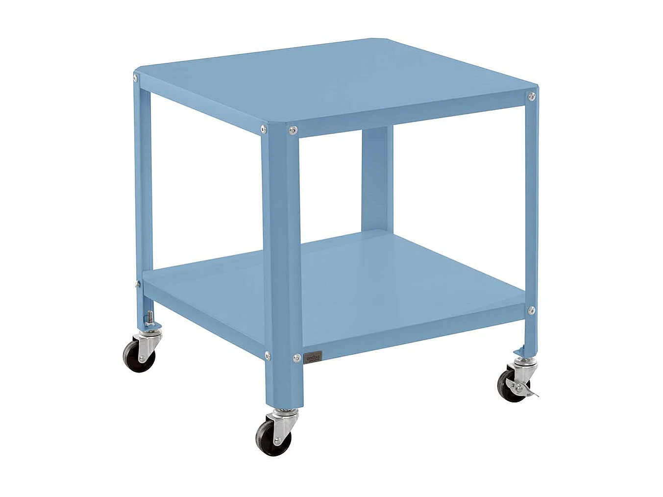 Beistelltisch Sofa mit Rollen aus pulverbeschichtetem Metall Petrol