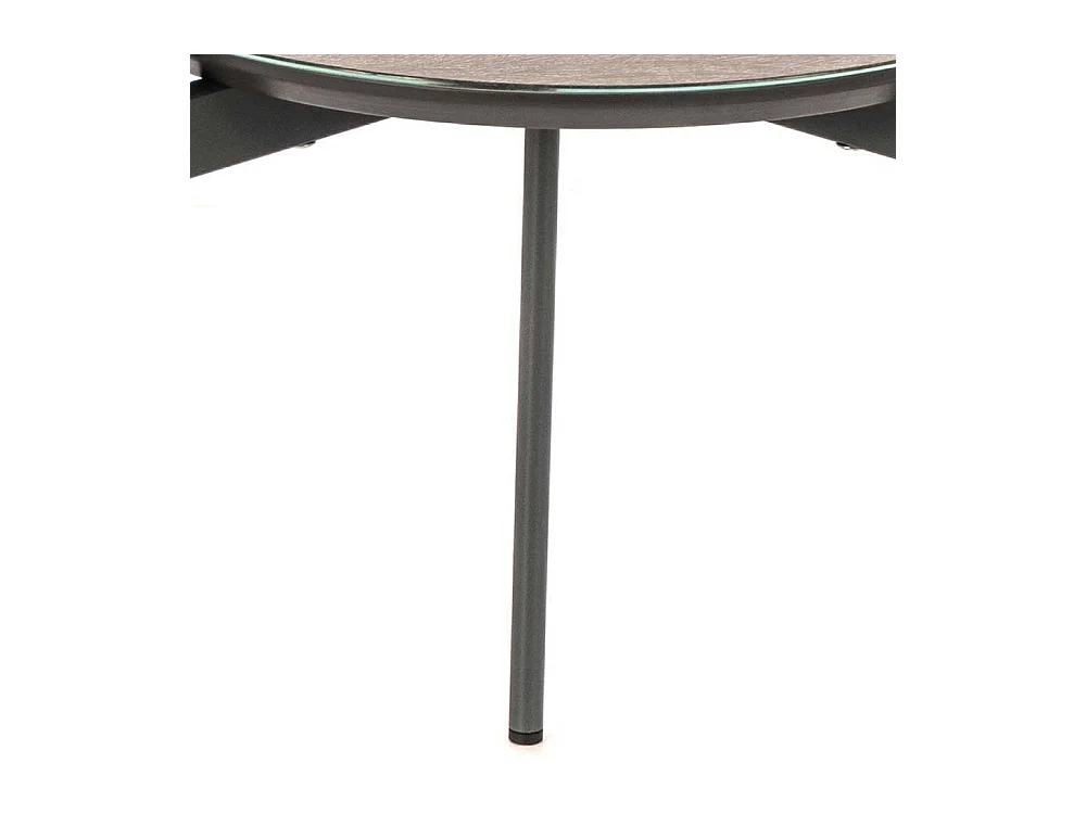 Runder Beistelltisch in Taupe und Dunkelgrau 45 cm breit