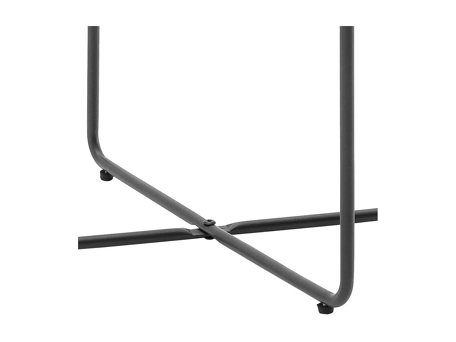 Bett Beistelltisch in Dunkelgrau Glasplatte