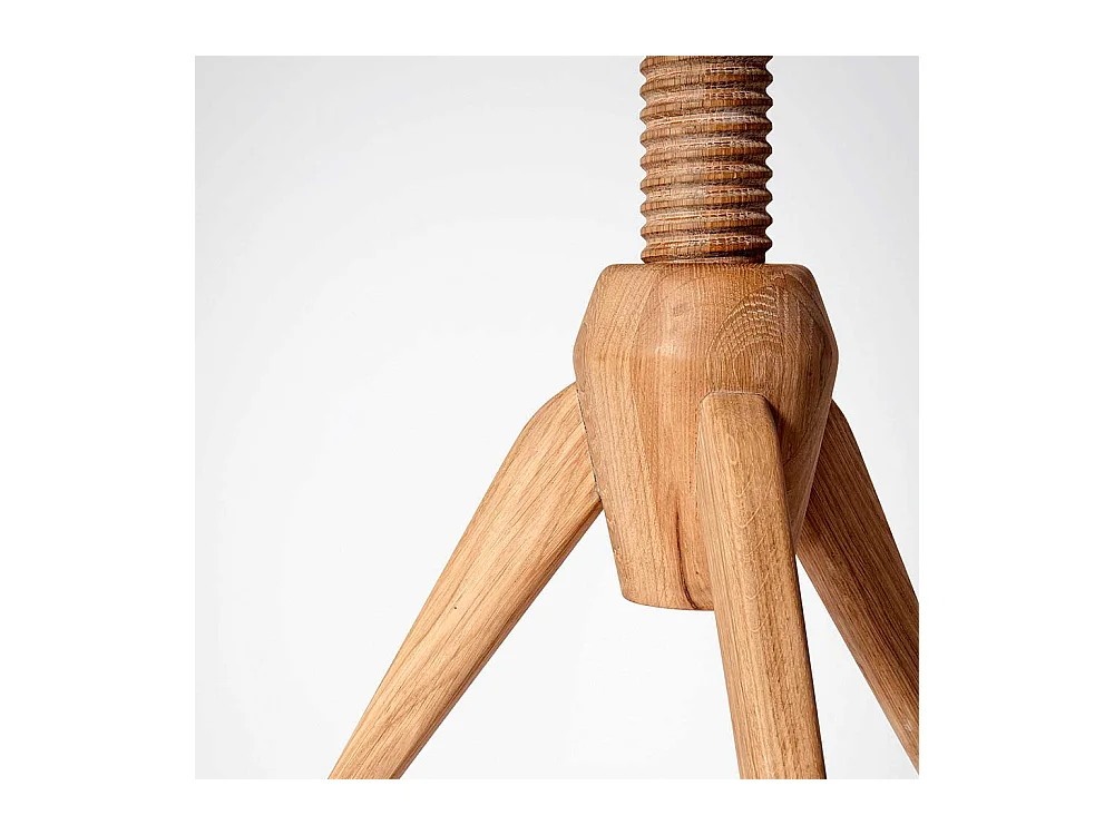 Höhenverstellbarer Beistelltisch aus Eiche teilmassiv 45 cm breit