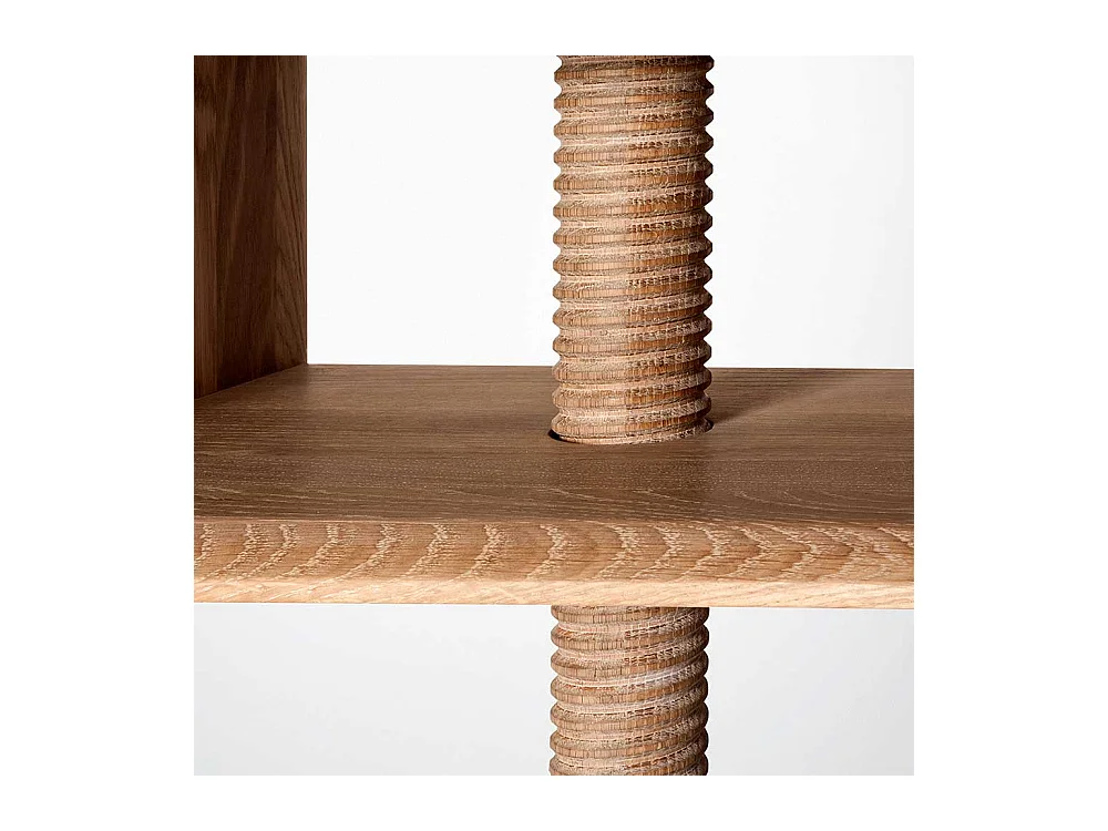 Höhenverstellbarer Beistelltisch aus Eiche teilmassiv 45 cm breit