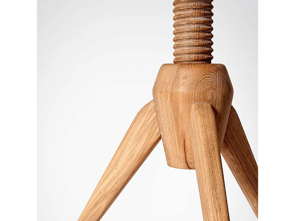 Höhenverstellbarer Beistelltisch aus Eiche teilmassiv 45 cm breit