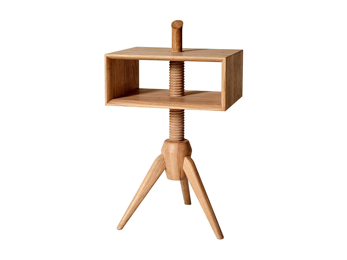 Höhenverstellbarer Beistelltisch aus Eiche teilmassiv 45 cm breit