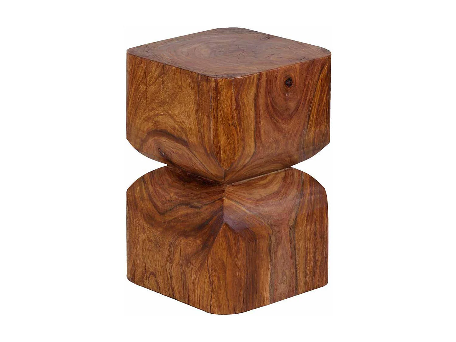 Design Beistelltisch aus Sheesham Massivholz 30 cm breit