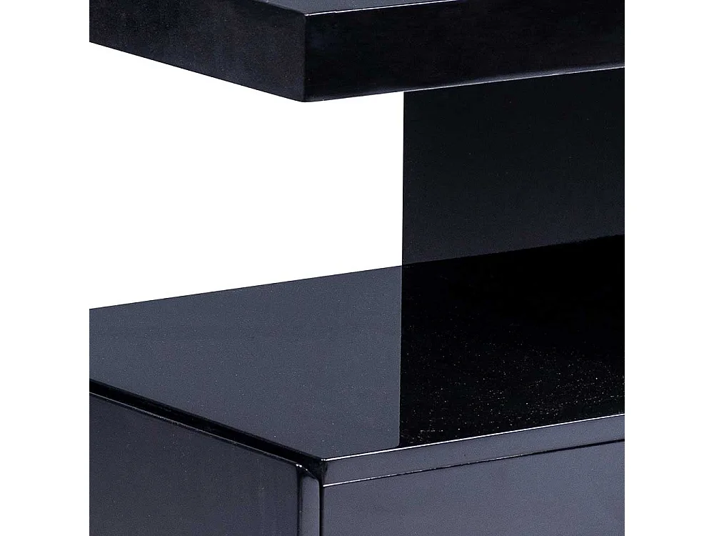 Schwarzer Beistelltisch mit einer Schublade 60 cm hoch